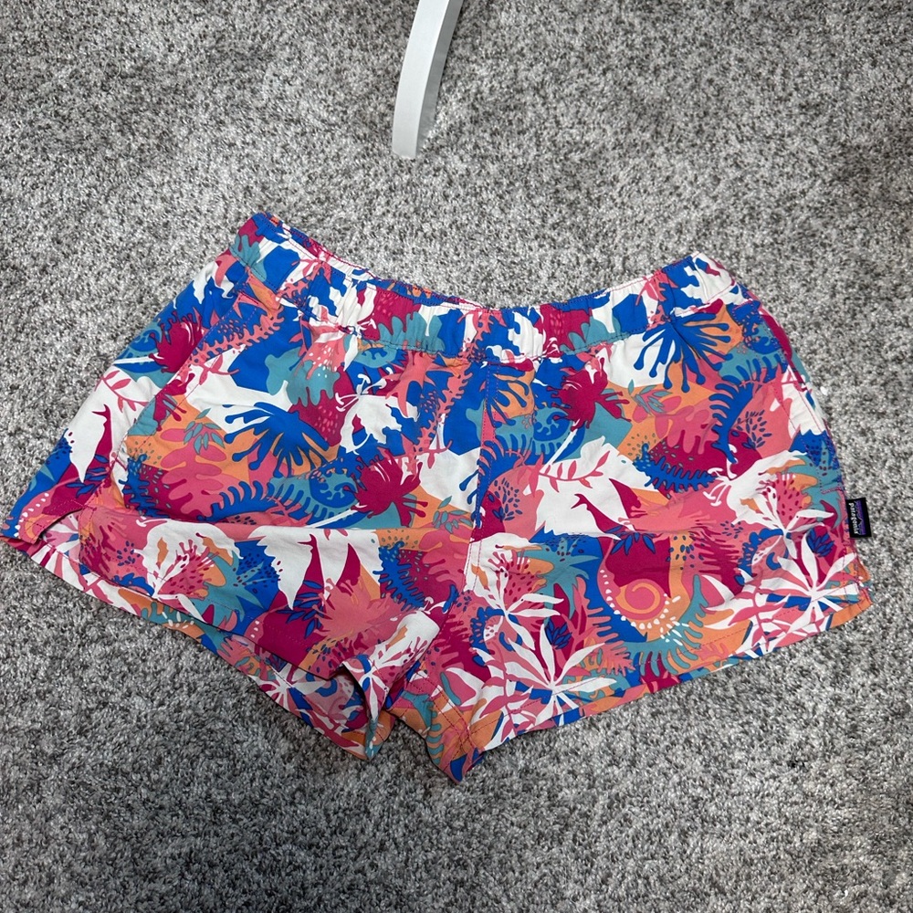 Patagonia Barely Baggies Shorts Womens SM 2.5" Inseam Floral Multicolor - Picture 7 of 7